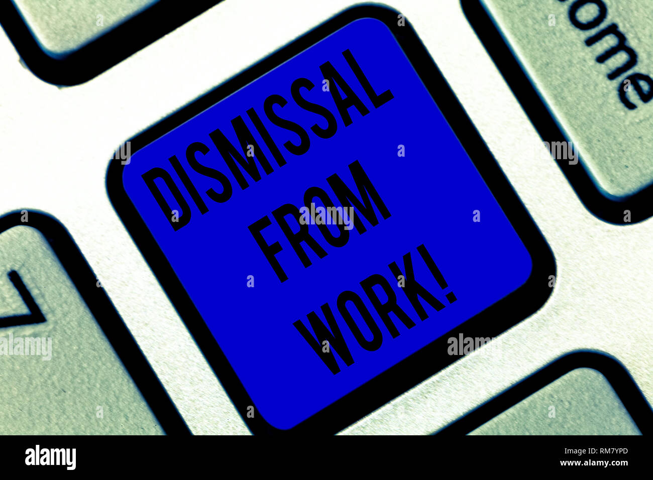 Writing note showing Dismissal From Work. Business photo showcasing