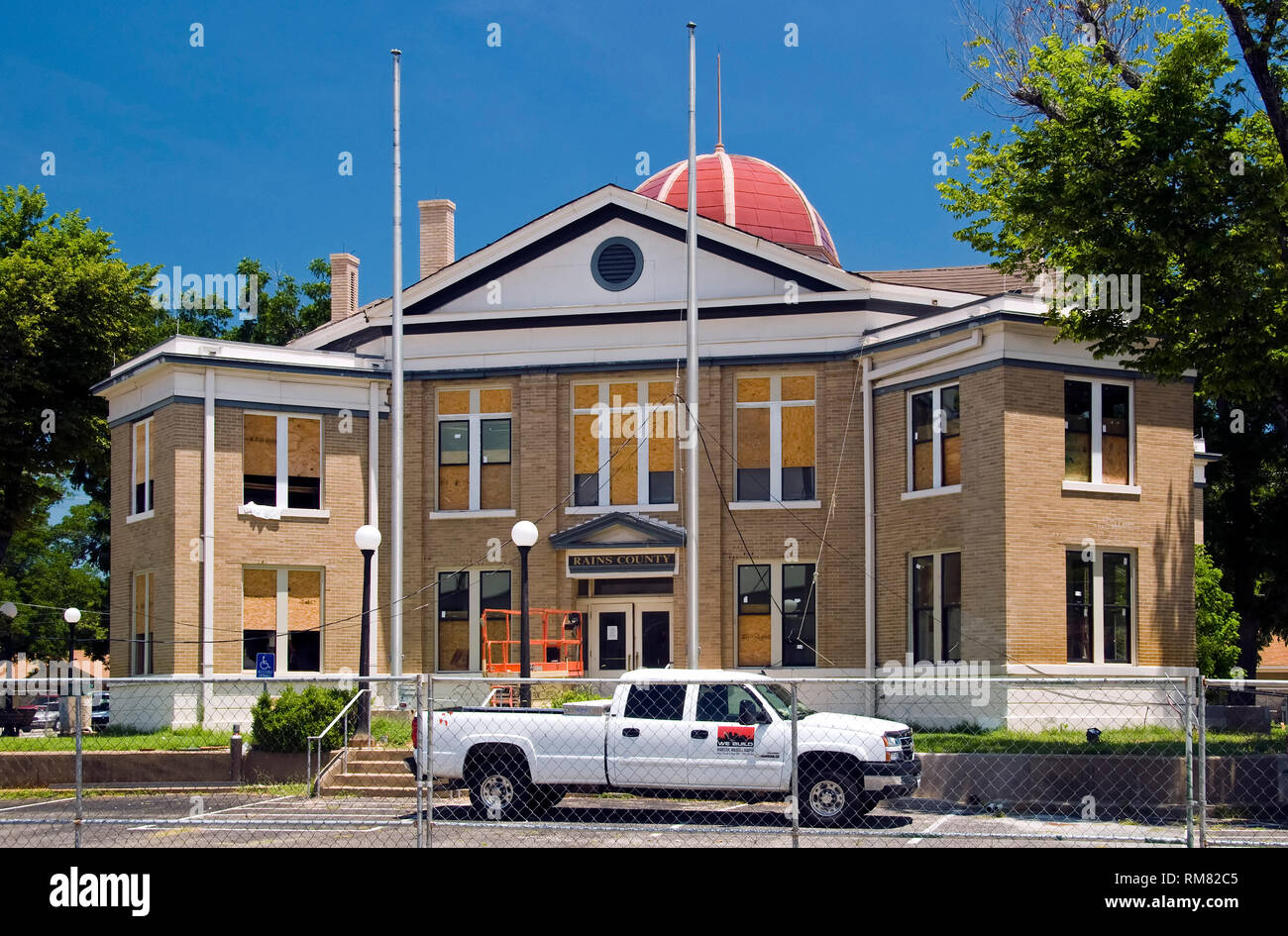 Rains County Courthouse - Emory, Texas: 2008 Renovation Stock Photo