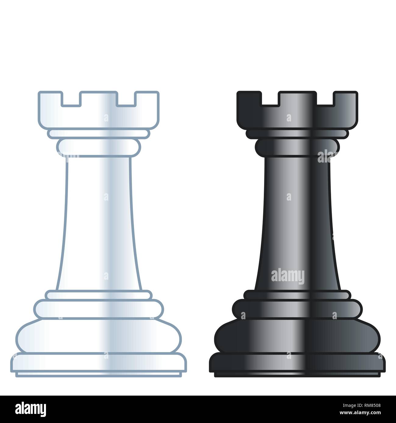 Rook Chess Piece. Black Castle Figure. G Graphic by microvectorone ·  Creative Fabrica