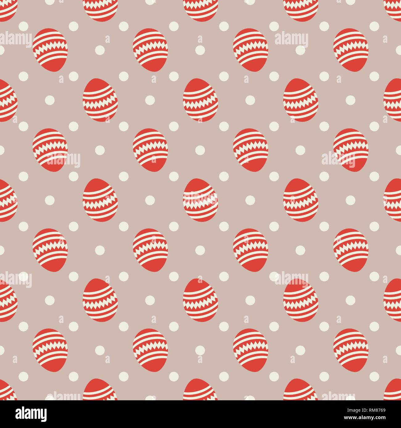 Vector seamless pattern with Easter eggs. Happy Easter. Festive ...