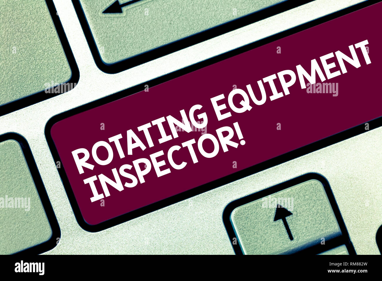 Text sign showing Rotating Equipment Inspector. Conceptual photo check ...