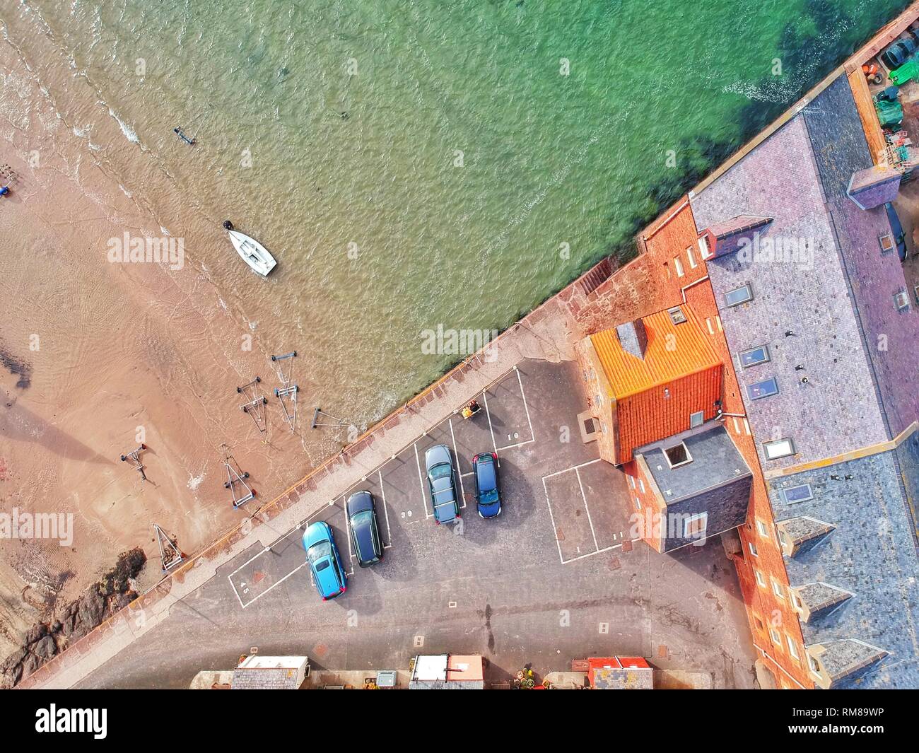 Birdseye view of North Berwick Stock Photo