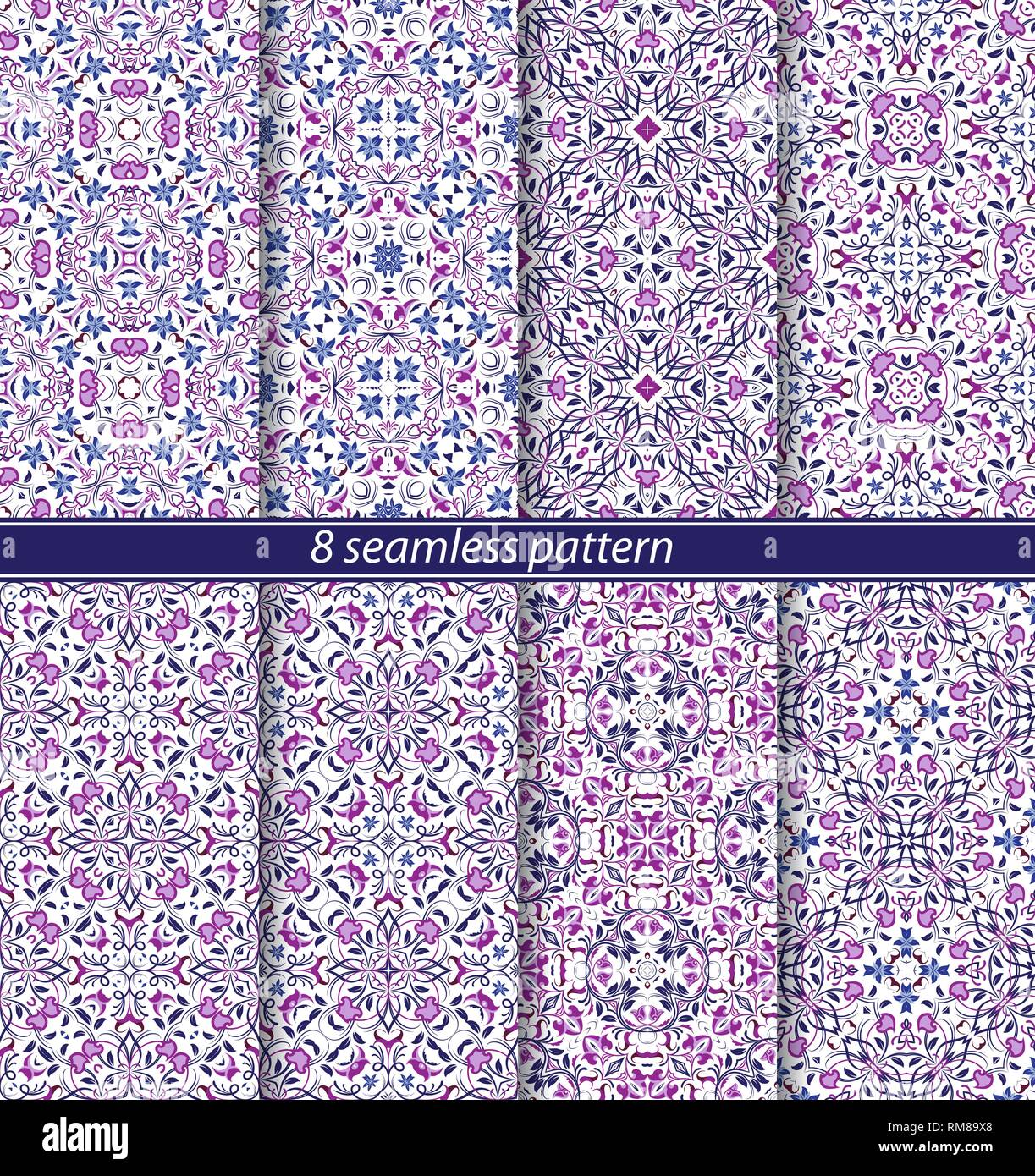 Abstract Pattern Arabic Book Vector set of eight seamless abstract patterns in arabic style ...
