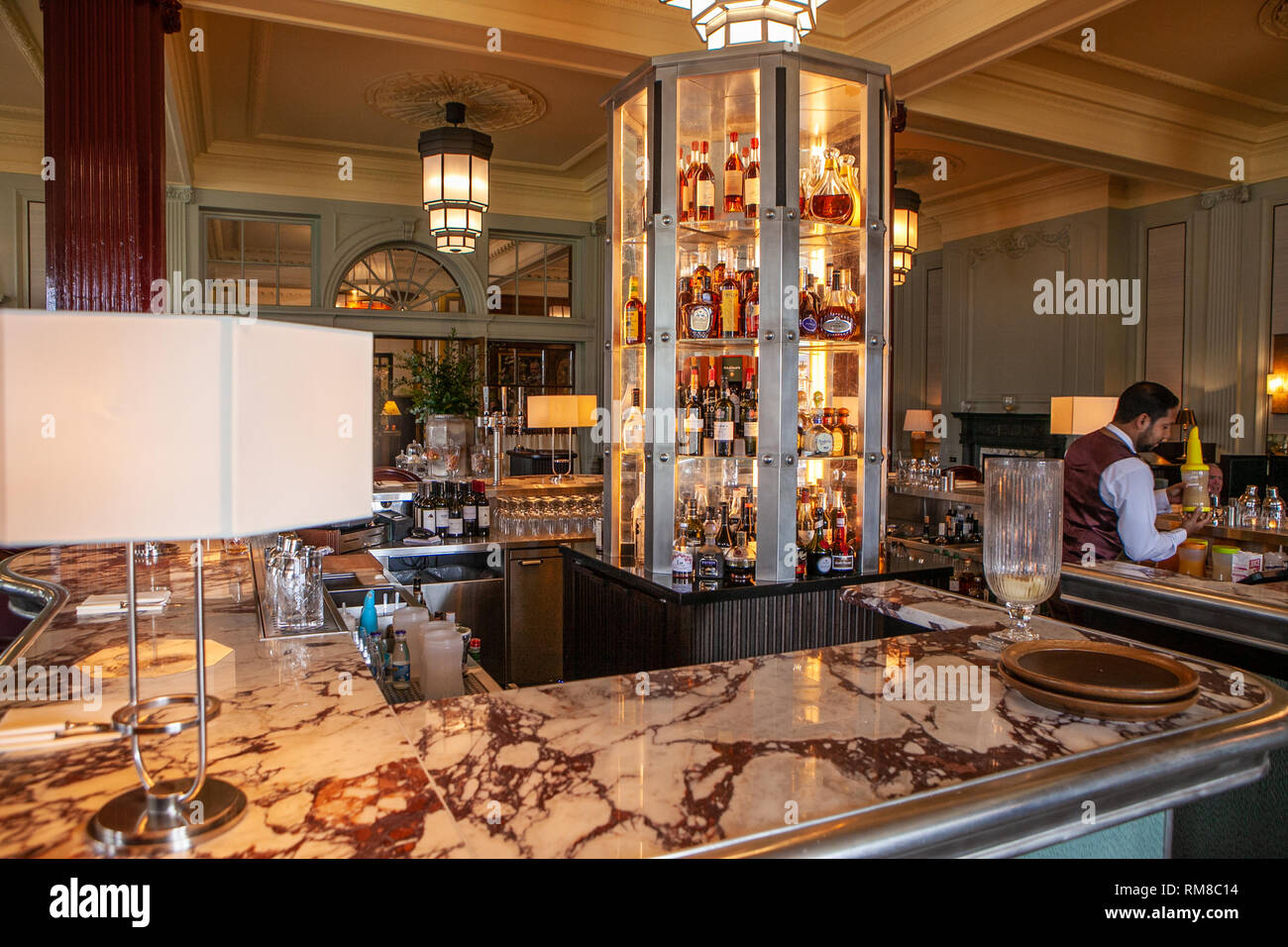 Lounge Bar at the Gleneagles Hotel, Scotland, UK Stock Photo