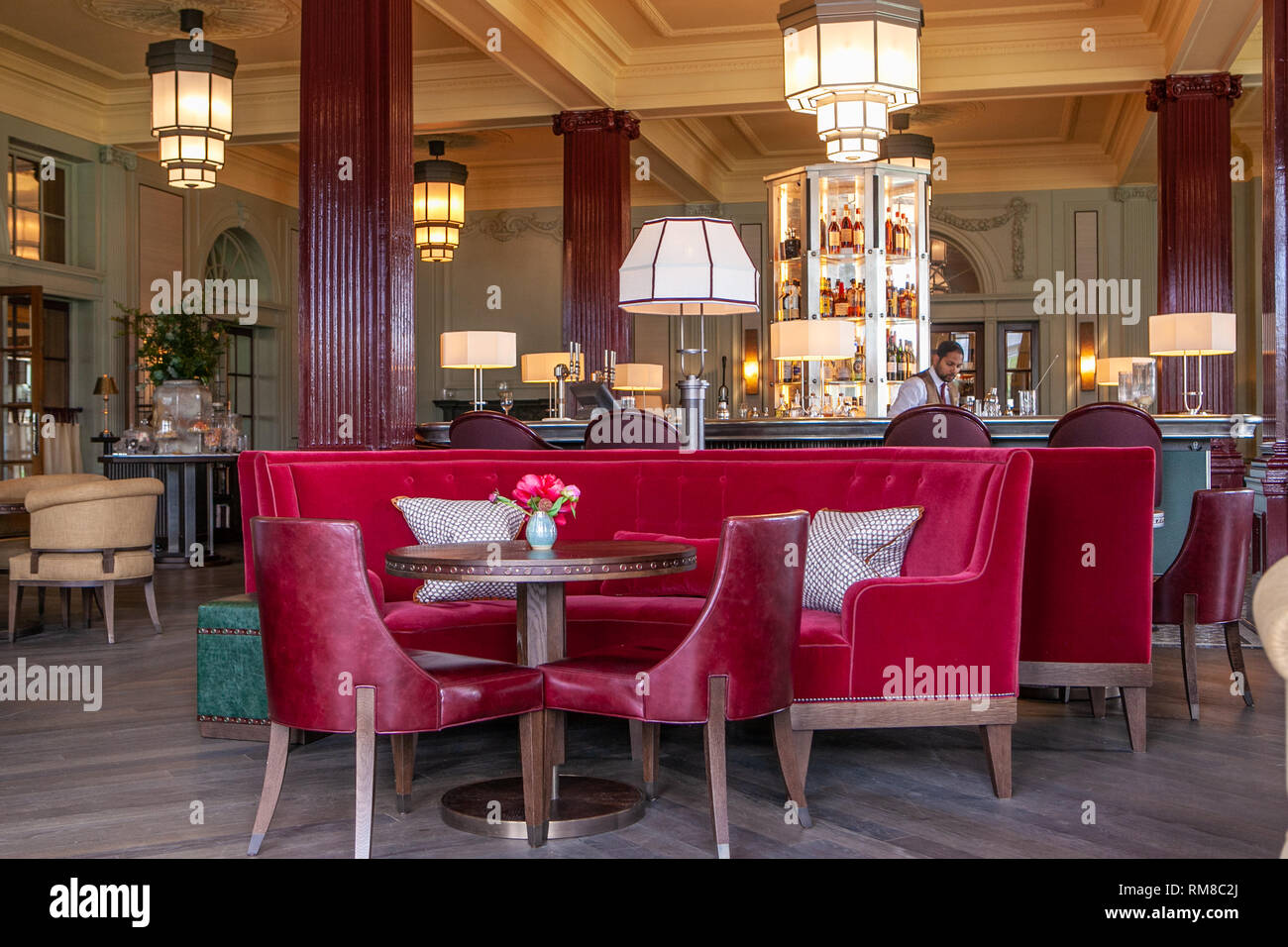 Lounge Bar at the Gleneagles Hotel, Scotland, UK Stock Photo
