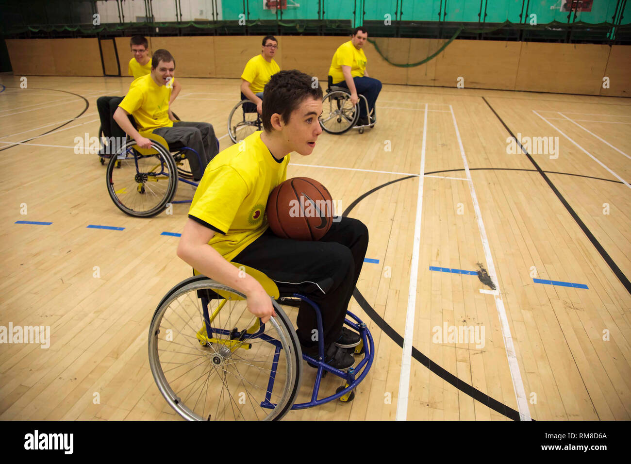 Wheelchair basketball players Stock Photo Alamy