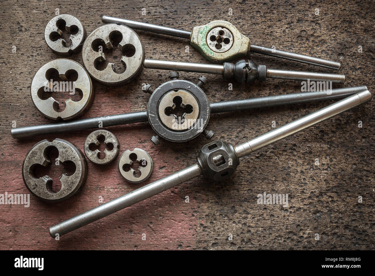 Historic thread cutting tools Stock Photo Alamy