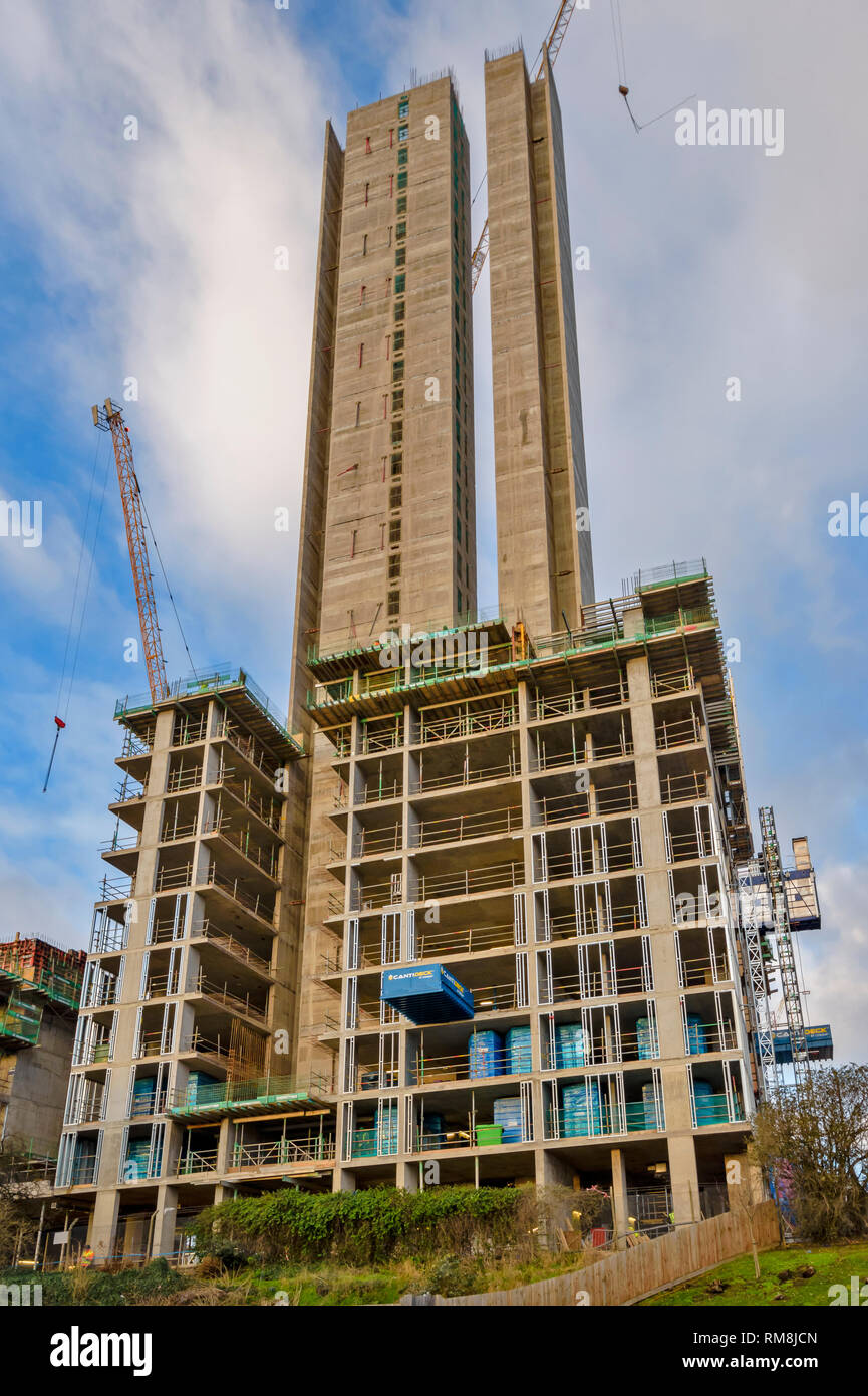 London North Acton Construction Of New Flats Or Apartments Block Close To The Tube Station Stock Photo Alamy