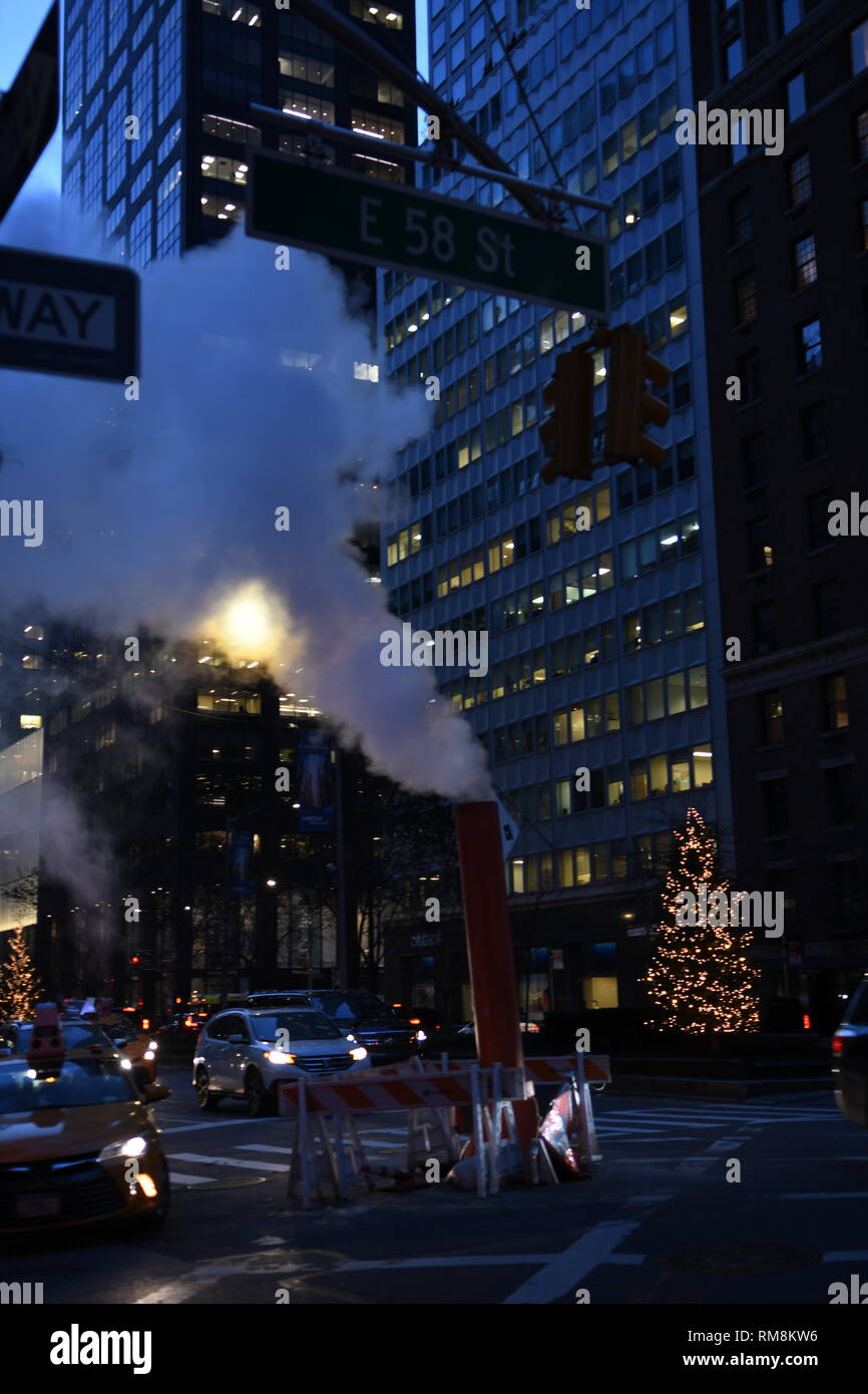 Manhattan street view, New York City, USA Stock Photo - Alamy