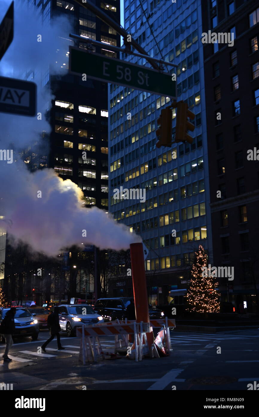 Manhattan street view, New York City, USA Stock Photo - Alamy