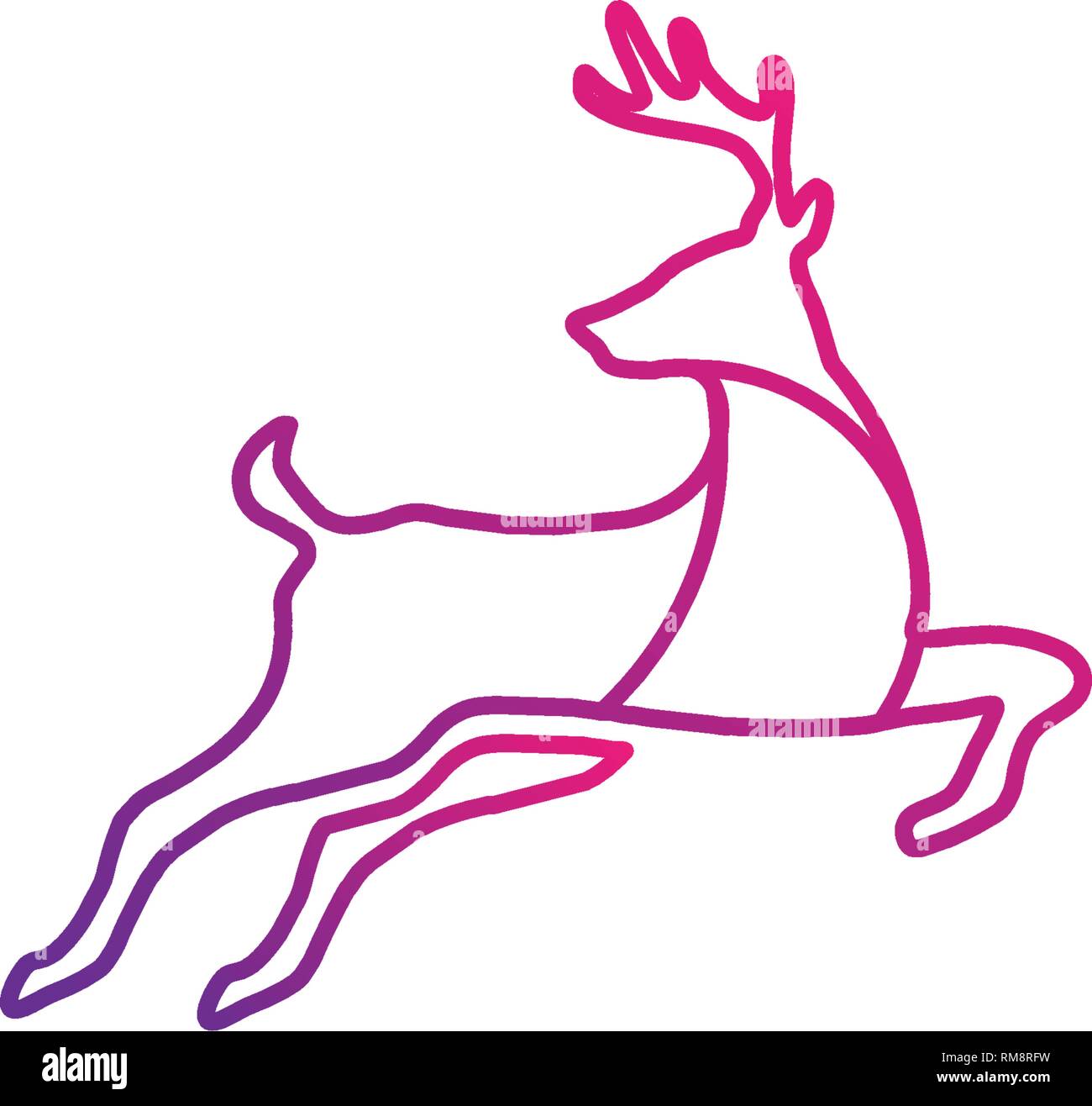 deer jump creative logo template vector illustration icon element