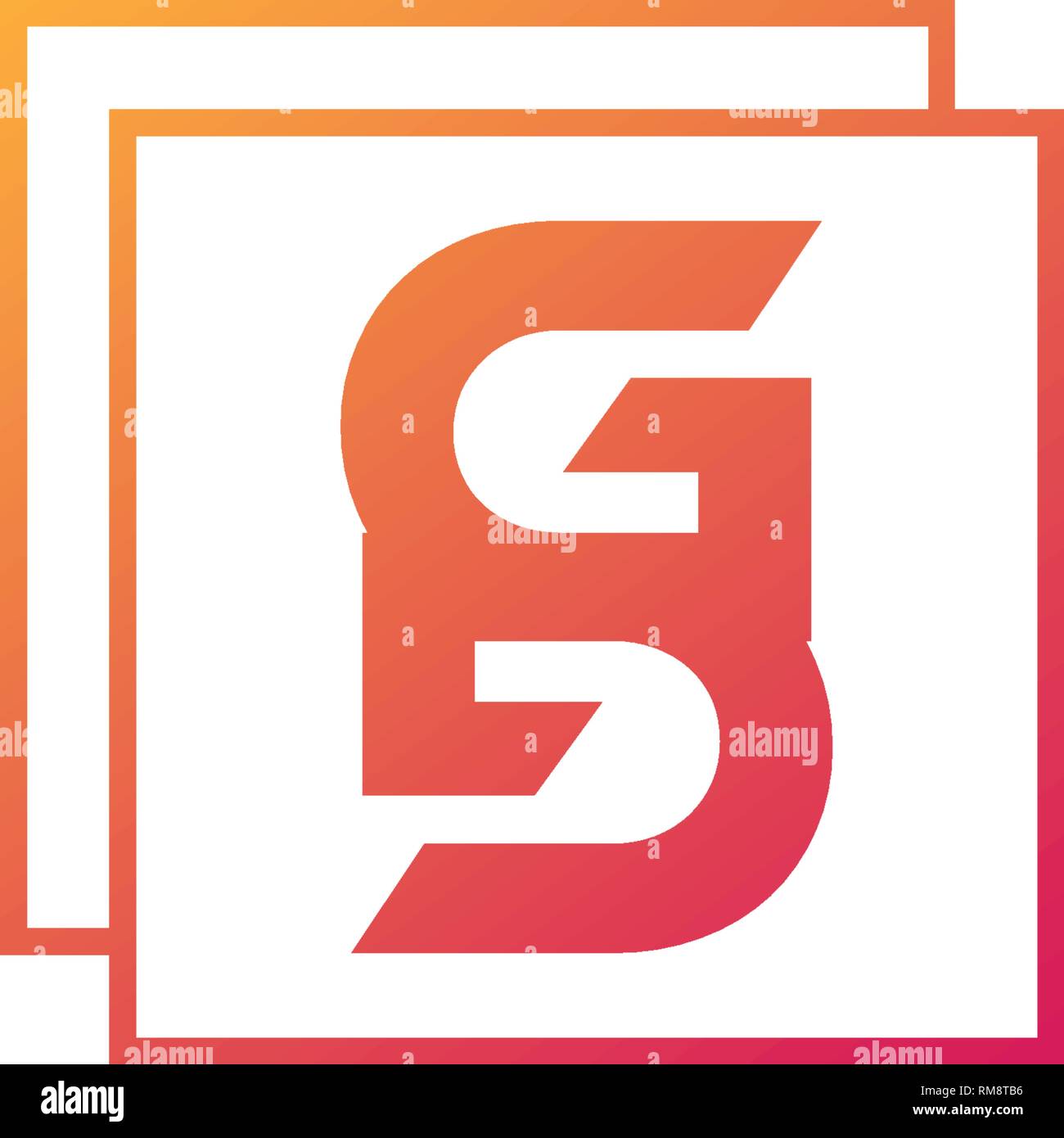 letter GS initial logo template vector illustration icon element isolated - vector Stock Vector