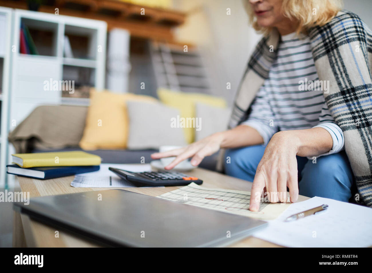 Counting Home Finances Stock Photo