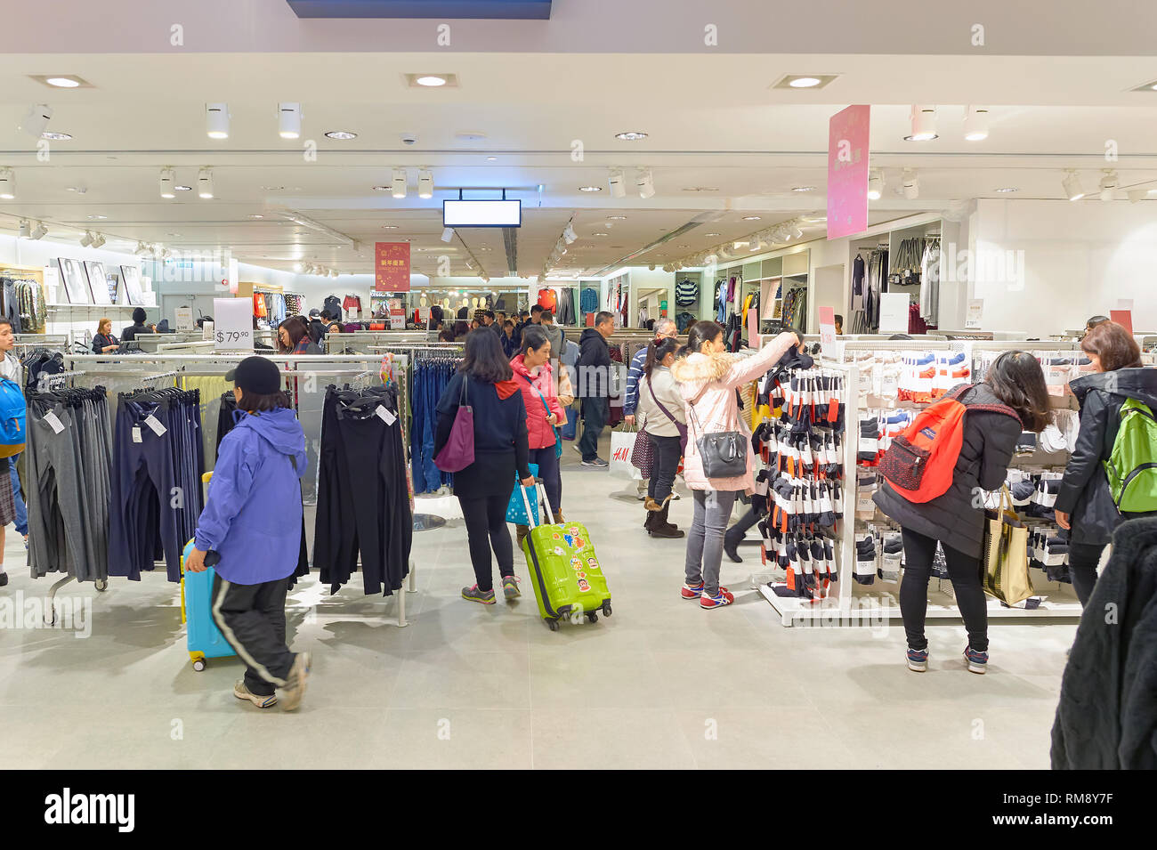 HONG KONG CIRCA JANUARY, 2016 H & M store in Hong Kong. H and M