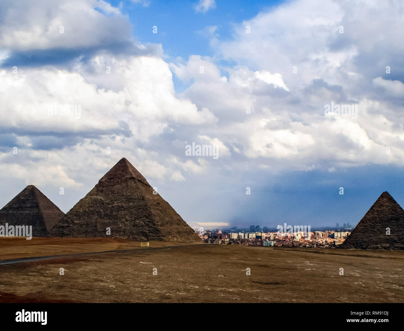Egyptian pyramid in Giza. Architectural heritage of ancient Egyptian ...