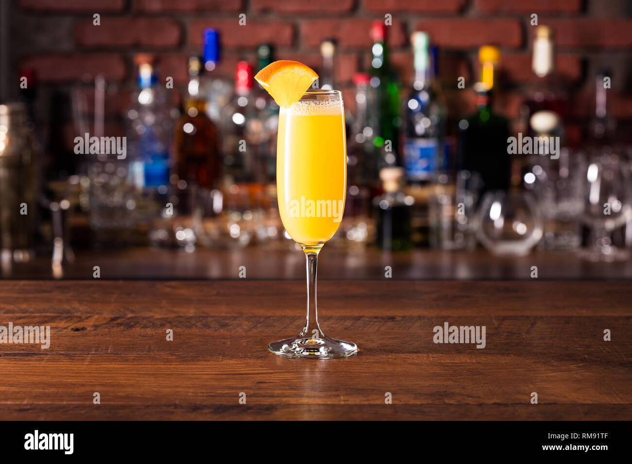 Vodka Orange Juice Mimosa Cocktail on a Bar Stock Photo Alamy