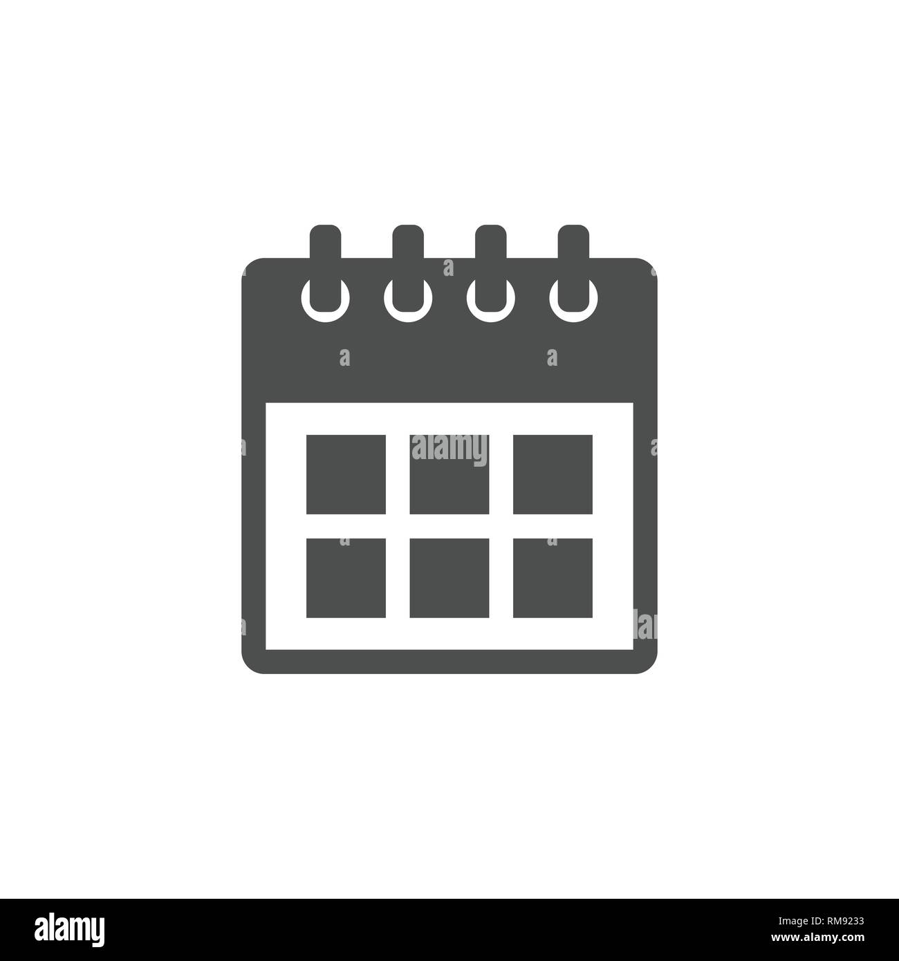 Calendar and approved icon isolated on white background. Calendar and approved icon in trendy design style Stock Vector