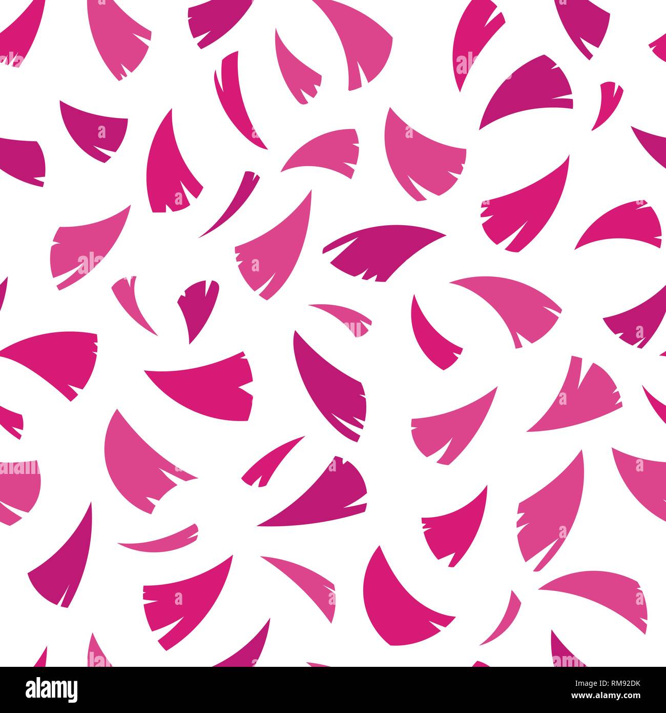 Abstract rose flower petals confetti seamless pattern. vector illustration Stock Vector