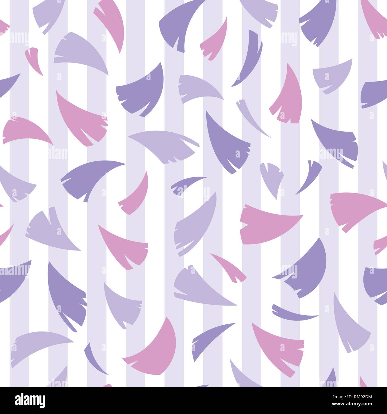Abstract rose flower petals confetti seamless pattern. vector illustration Stock Vector