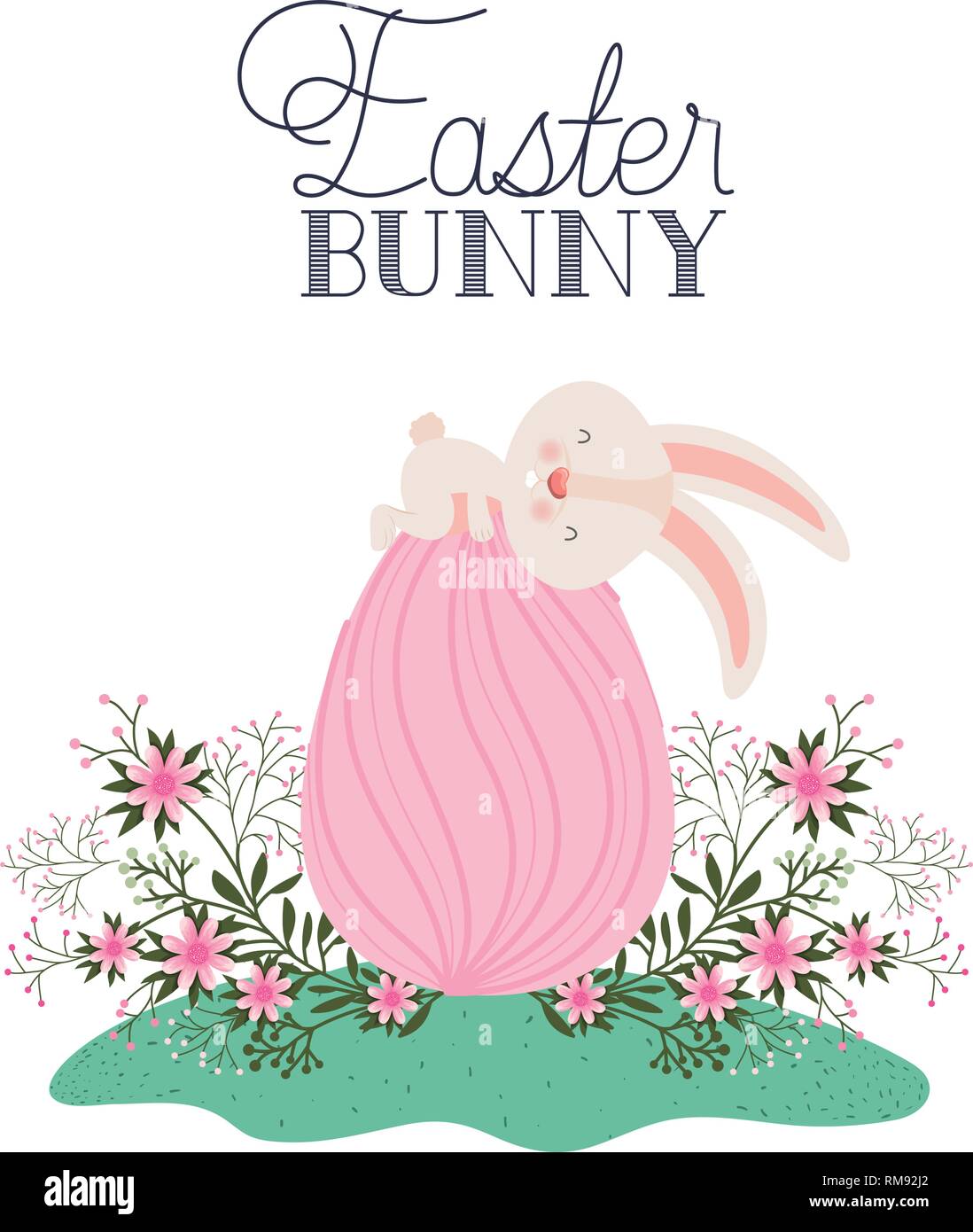easter bunny label isolated icon Stock Vector Image & Art - Alamy