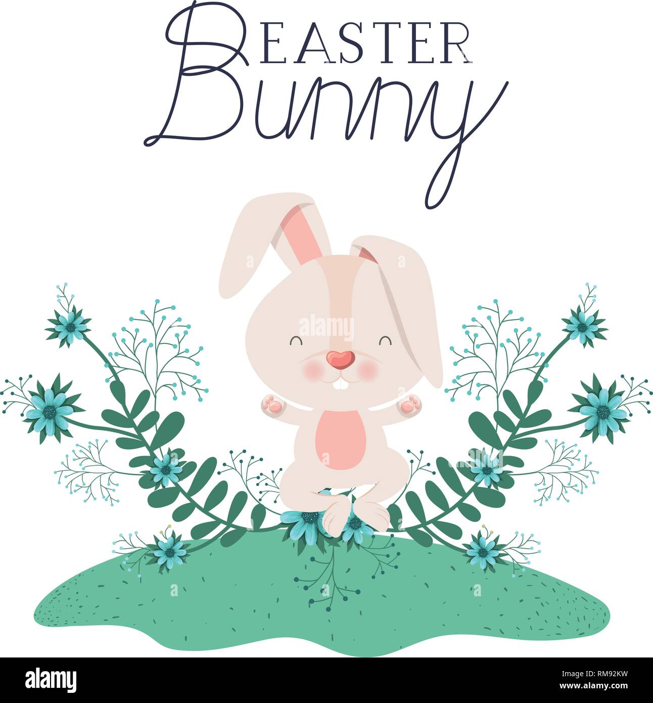 easter bunny label isolated icon Stock Vector Image & Art - Alamy