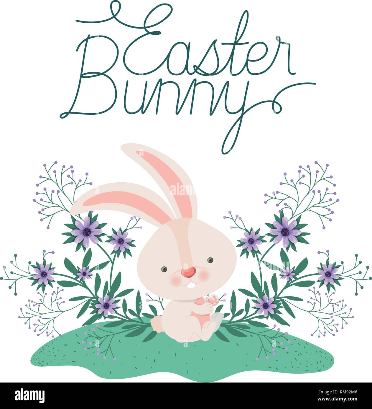 easter bunny label isolated icon Stock Vector Image & Art - Alamy