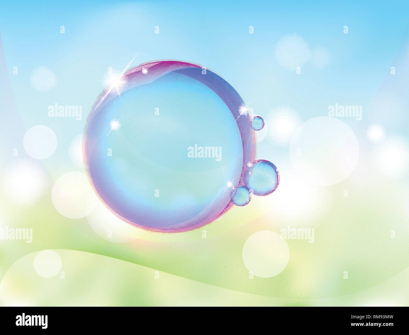 Closeup soap bubble Stock Vector Images - Alamy