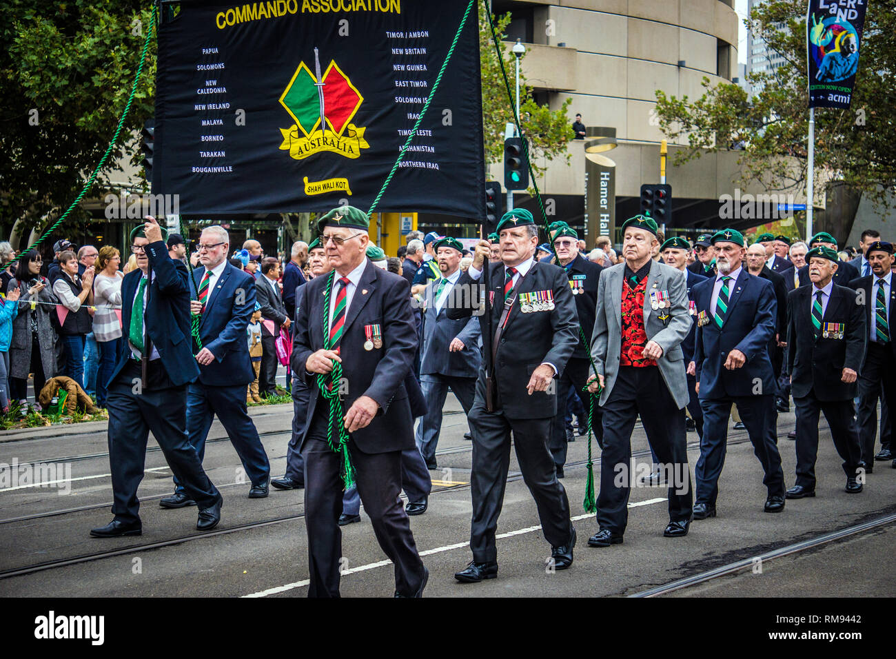 ANZAC Day parade of 2018 in St Kilda Road, Melbourne, Victoria
