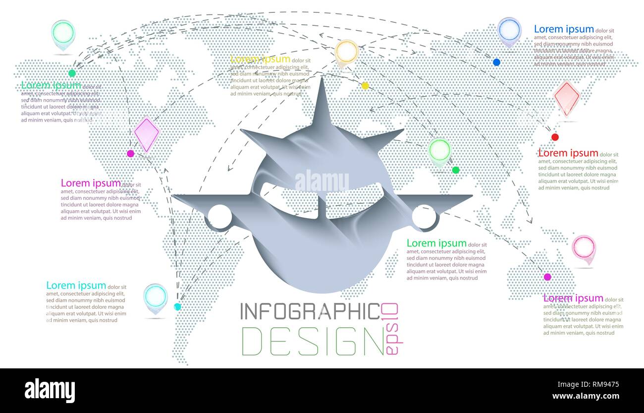Infographic on world maps communication - Infographic On World Maps Communication RM9475