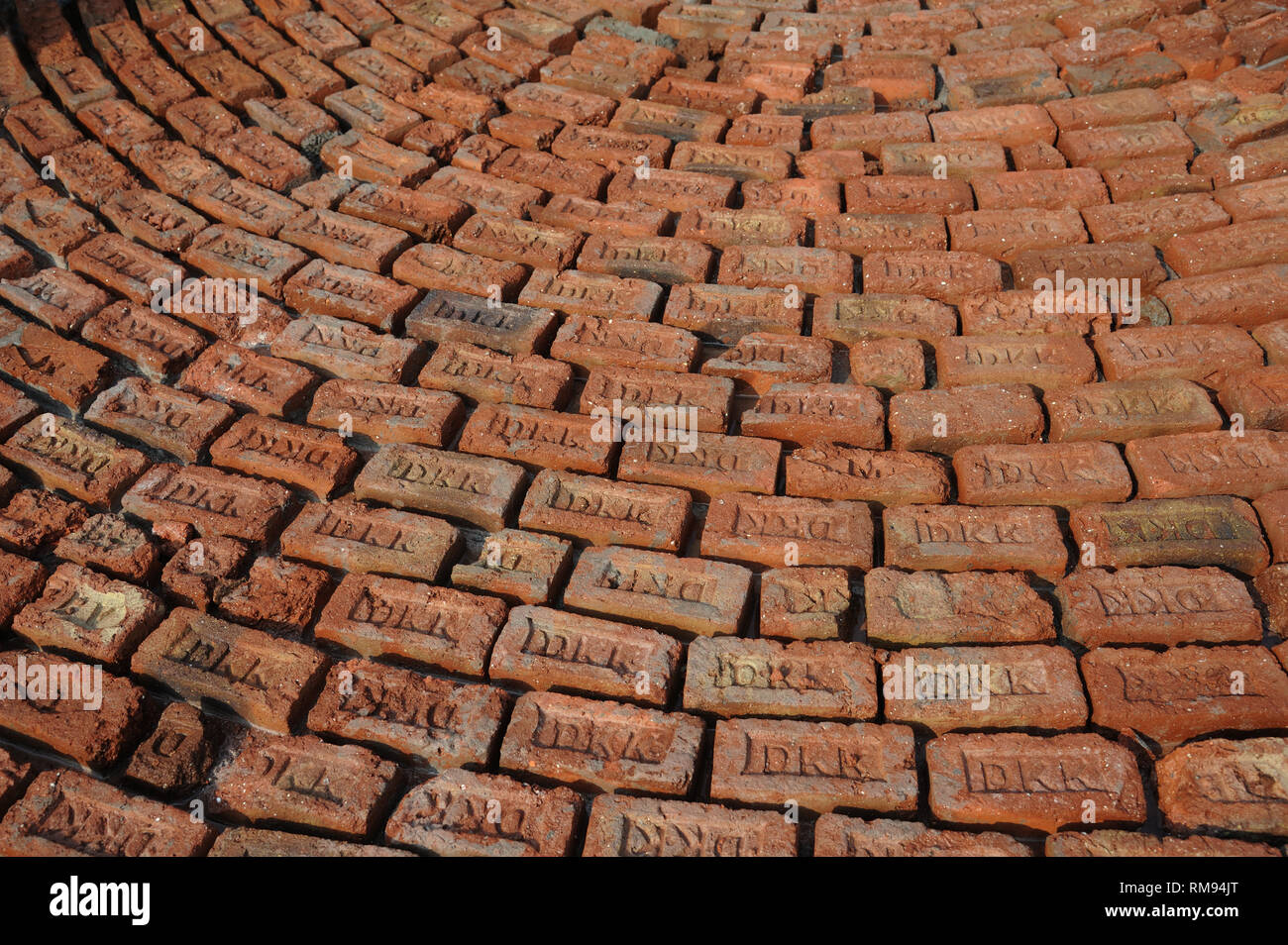 Bricks for building terrace waterproofing, Mumbai, Maharashtra, India, Asia Stock Photo