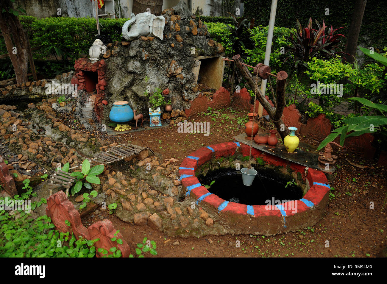 artificial well ,India, Asia Stock Photo