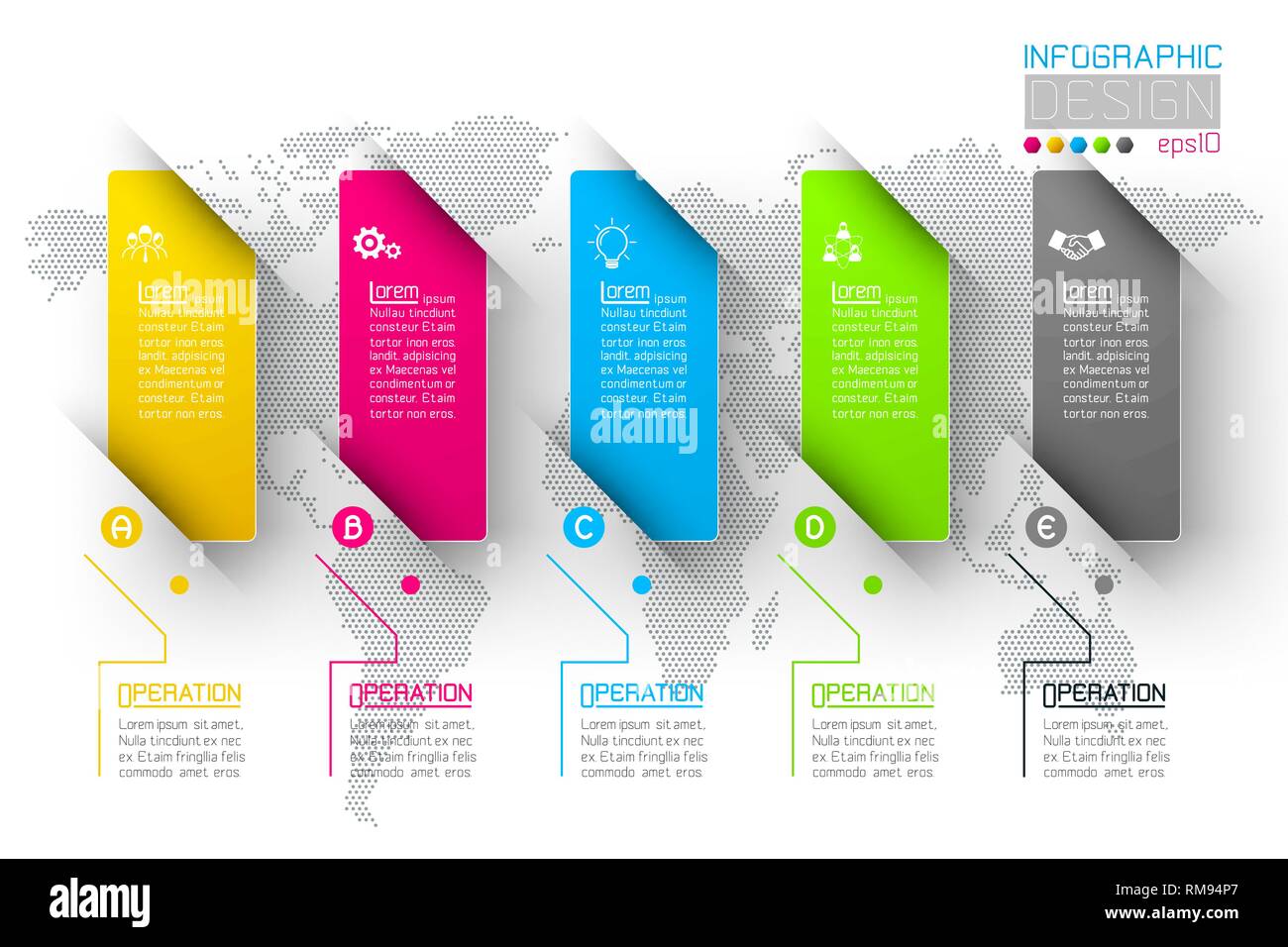 Business infographic with 5 steps Stock Vector Image & Art - Alamy