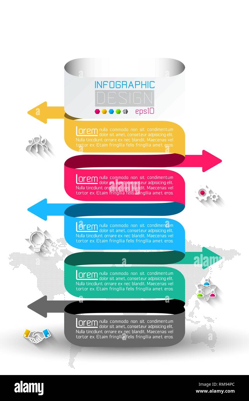 Business infographic with 5 steps Stock Vector Image & Art - Alamy