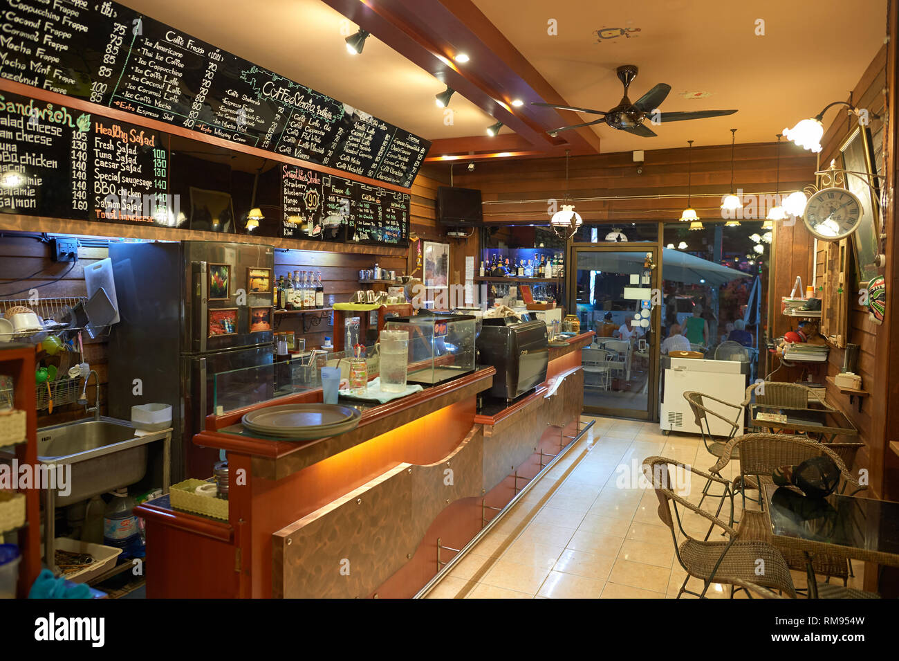 PATTAYA, THAILAND CIRCA FEBRUARY, 2016 inside Coffee Mania coffee