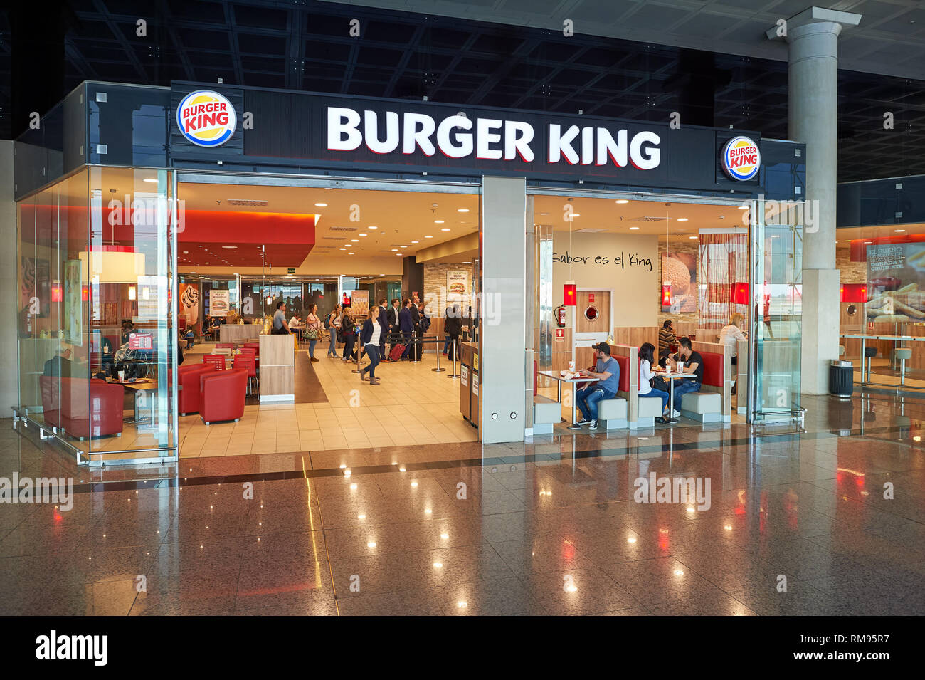 BARCELONA, SPAIN CIRCA NOVEMBER, 2015 Burger King at Barcelona