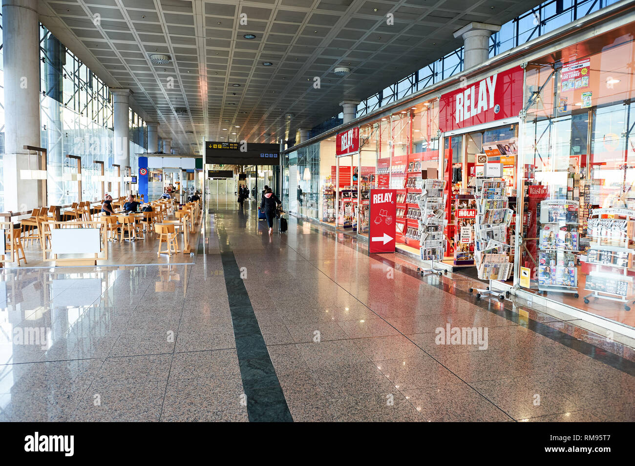 BARCELONA, SPAIN CIRCA NOVEMBER, 2015 Relay store at Barcelona airport. Relay is a chain of