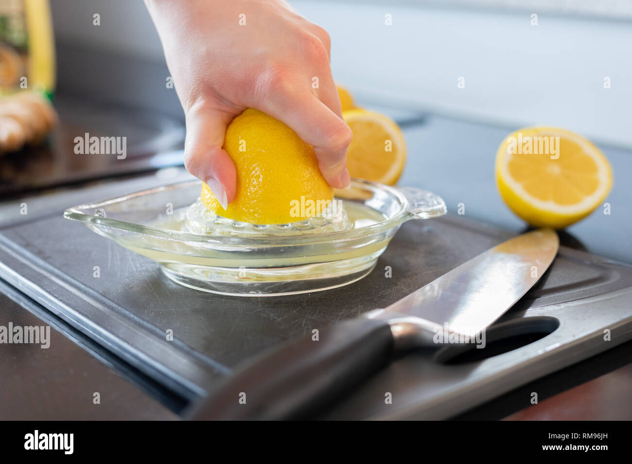 Lemon juice Stock Photo