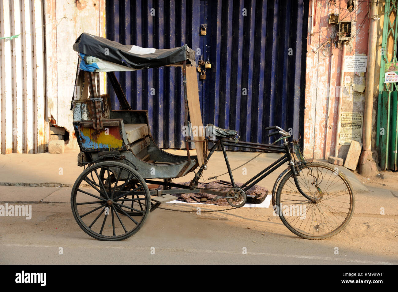 Tricycle rickshaw, Madurai, Tamil Nadu, India, Asia Stock Photo Alamy