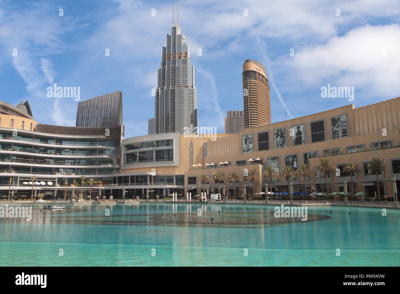 Dubai, United Arab Emirates - September 9, 2018: The Dubai Mall in Dubai, United Arab Emirates, is the second largest mall in the world by total land  Stock Photo