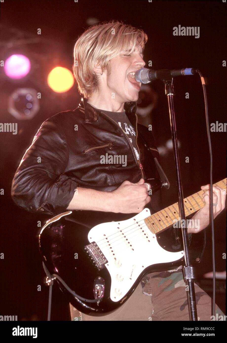 The Calling lead singer Alex Band is shown performing on stage during