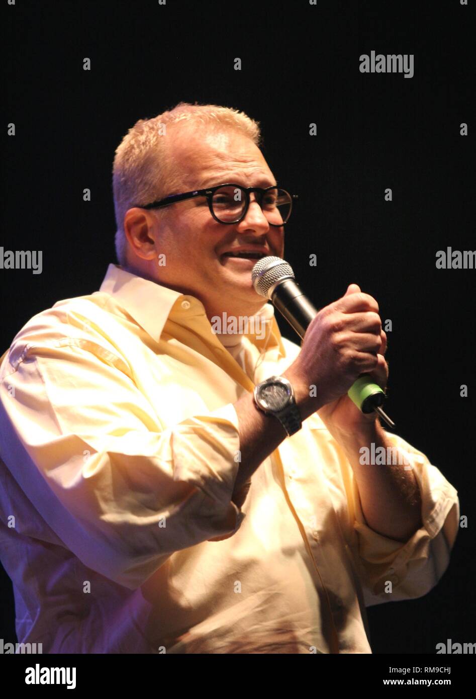 Comedian, actor and game show host Drew Carey is shown on stage during ...
