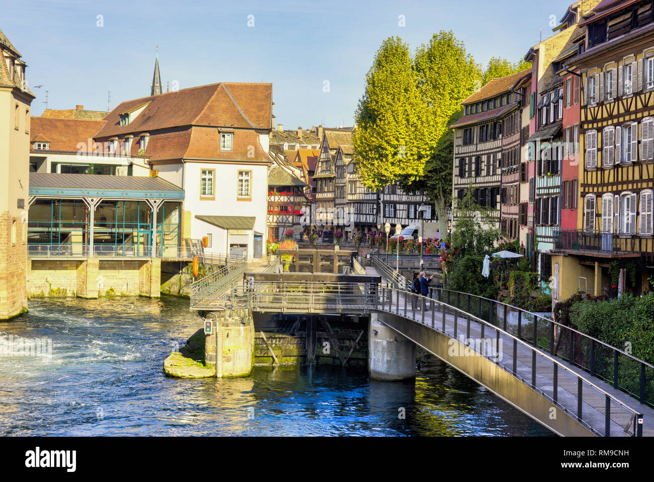 Strasbourg, Alsace, France. Traditional half timbered houses of Petite France, october Stock Photo