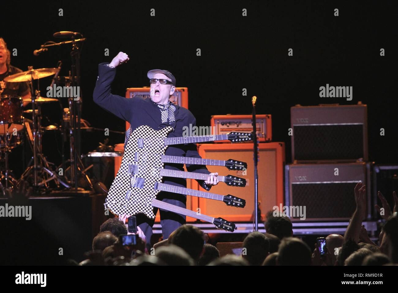 Singer, songwriter and guitarist Rick neilson is shown performing on