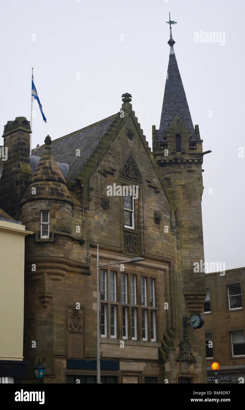 St Andrews Town Hall, Ornate Stone Scottish Architecture. Fife