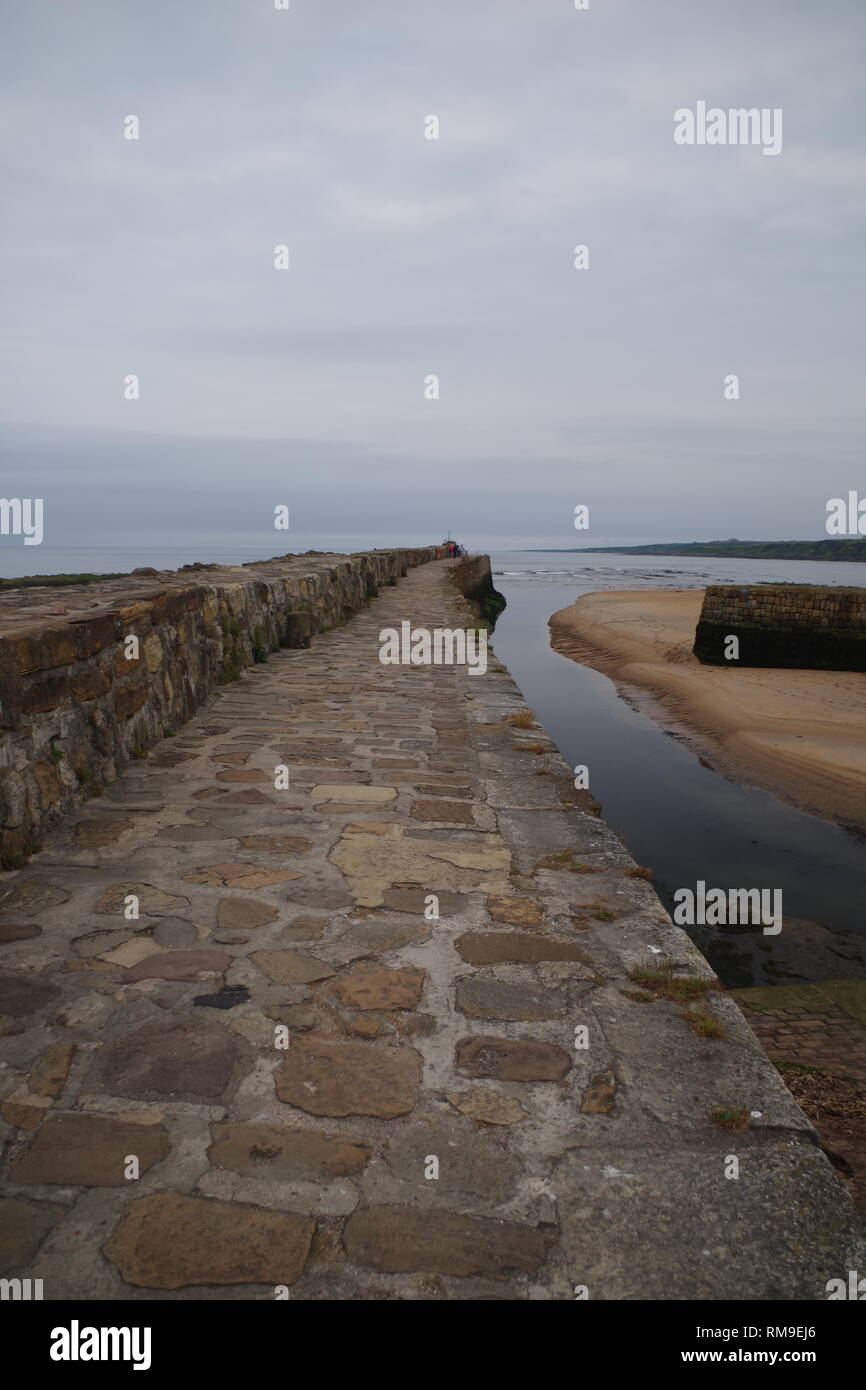 St Andrew's Pier. Old Stone Harbour. Fife, Scotland, UK Stock Photo Alamy