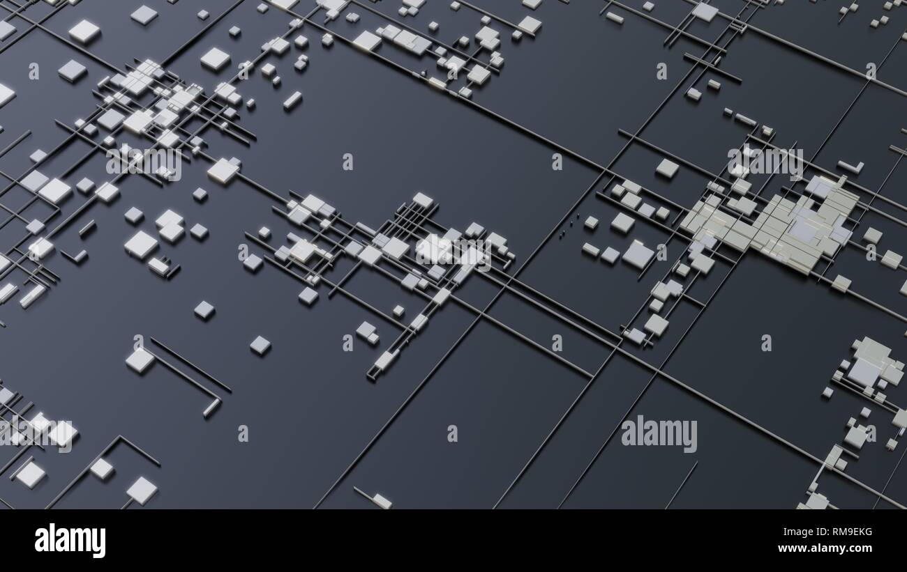 Abstract Technology Background With Cubes Stock Photo Alamy