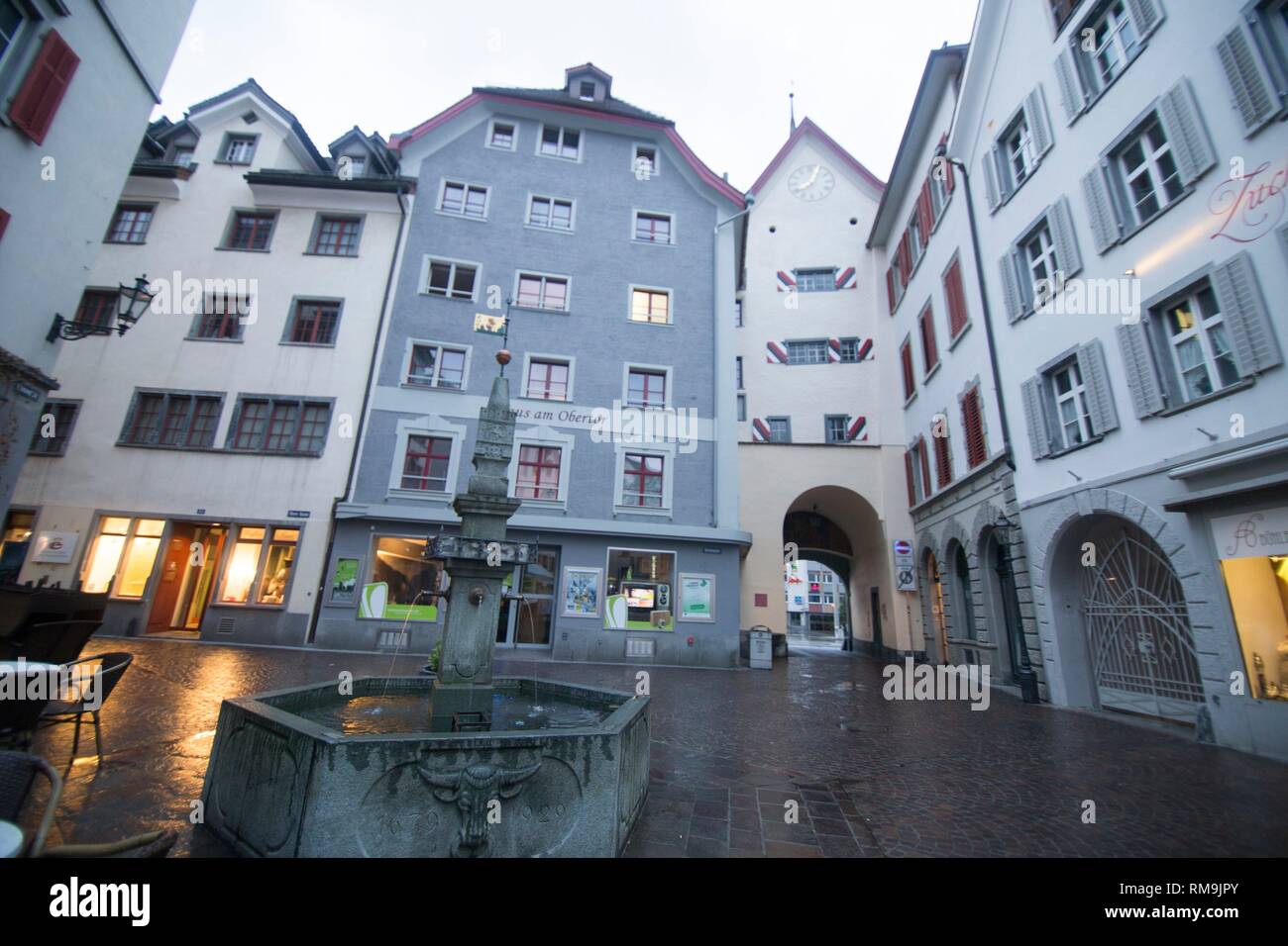 Medieval Houses In Chur Graubunden Switzerland Stock Photo Alamy