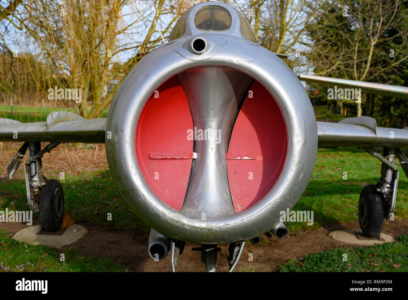Russian built Mig-15 fighter jet Stock Photo