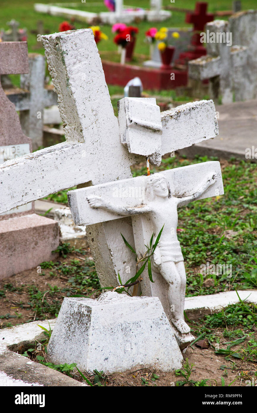Grave Markers in the Cemetary Stock Photo