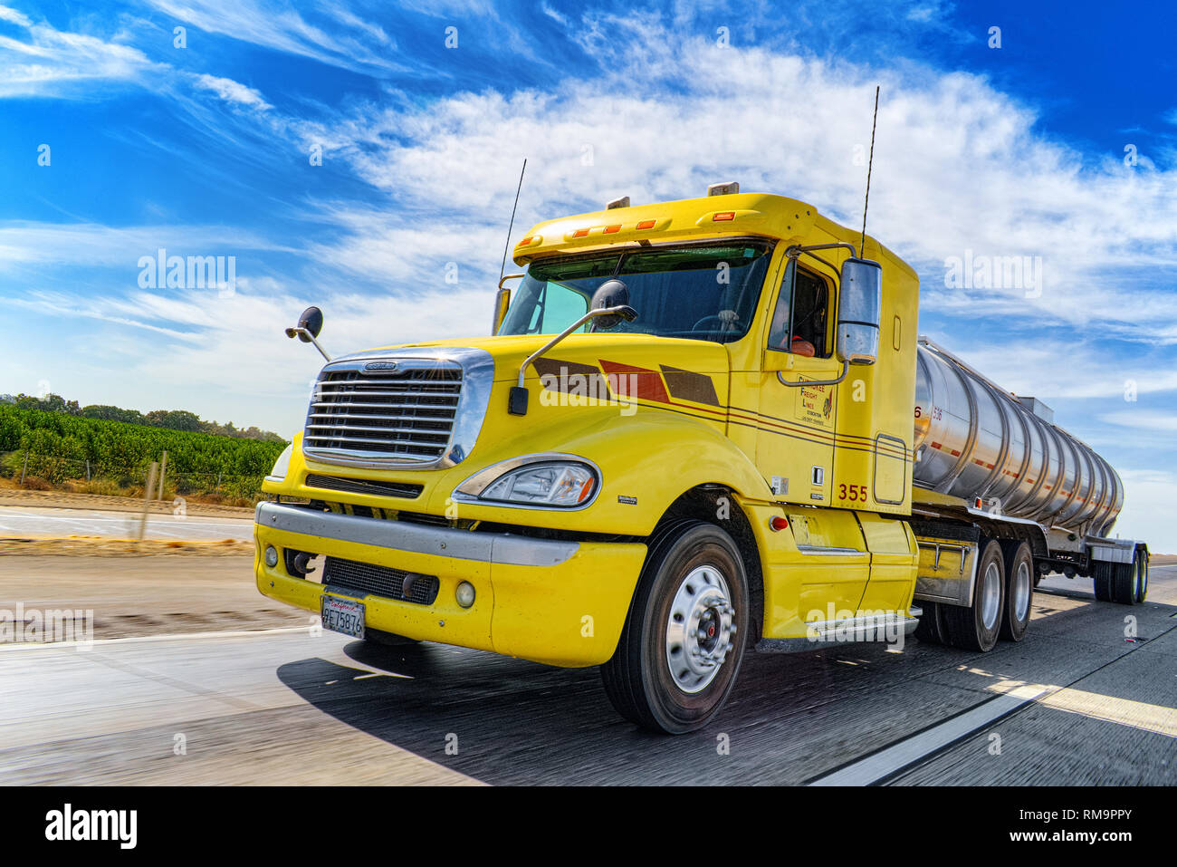 Road, California, USA September 13, 2018 American Truck Cab on the